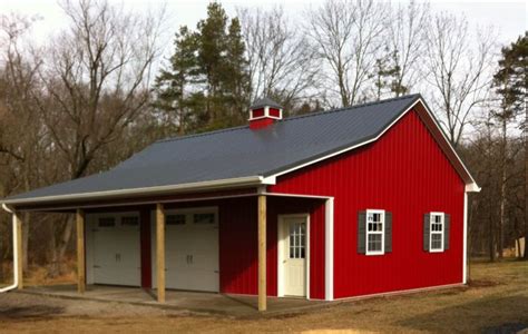 red metal barn garage